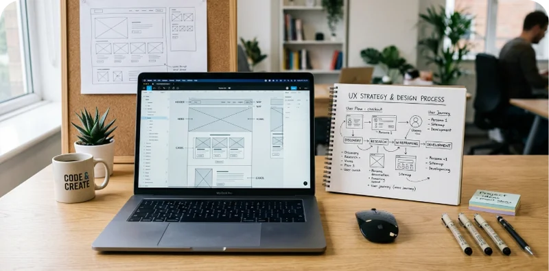 Klikateľný vizuálny návrh webstránky